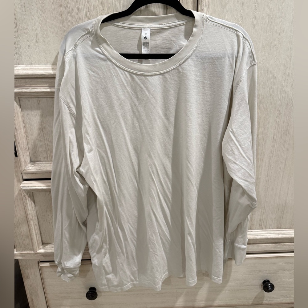 Lululemon All Yours Long Sleeve Tshirt Ivory Off White Size 20